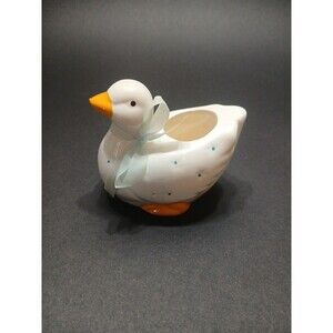 Small Duck Planter Ring Holder Succulents Indented Stars Polka Dots 2.5 In Tall
